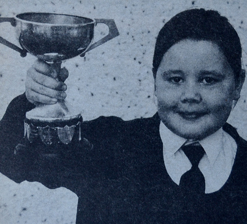 St Brigid's Ciara Taylor with her Kilcoole Feis trophy 1998 Bray People
