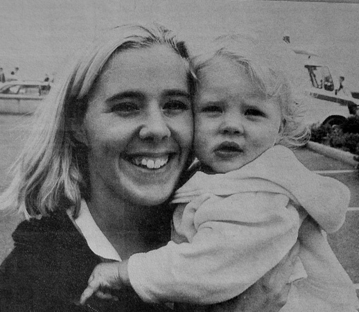 Bonnie Baby winner Alison Dilley with mum Jane 1998 Bray People