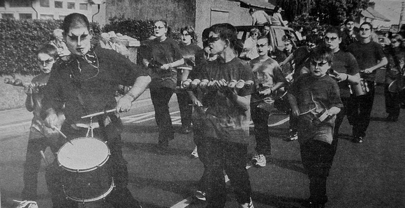 Greystones Samba Drummers at the Festival Parade 1998 Bray People