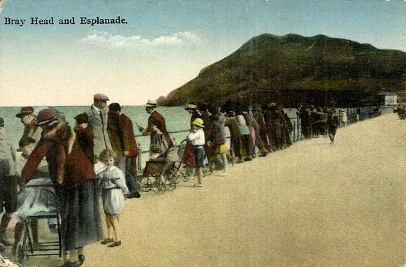 Bray Head & Esplanade vintage postcard
