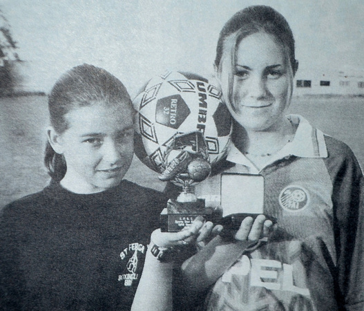 Katie Taylor scores a hat-trick for Dublin in the U14s whilst Catherine Corbett scored in the U18s 1998 Bray People