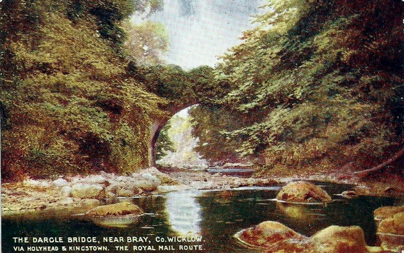 The Dargle near Bray postcard