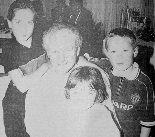 Michael Kavagh with his kids, Miah, Alex & Choimhe 1998 Bray People