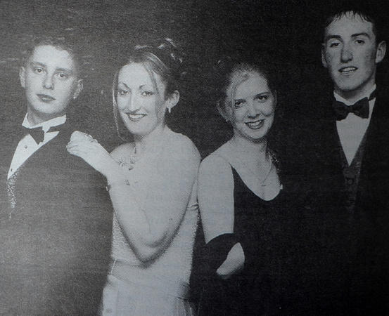 Trevor Tighe, Aoife Gregg, Michelle O'Toole & Glenn Tighe at David's Debs 1998 Bray People 2
