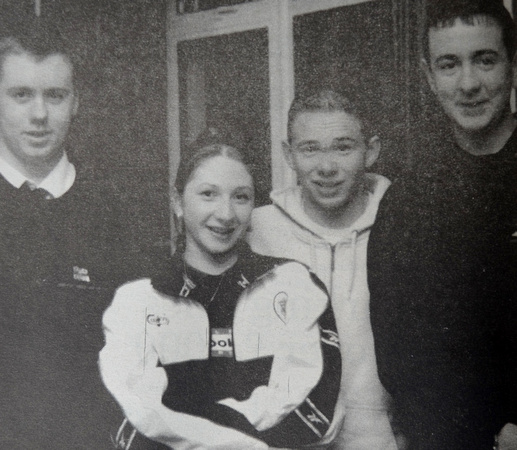 RNLI members Albert O'Donnell, Erica Archer, Gavin O'Farrell & Andrew Keeling 1999 Bray People