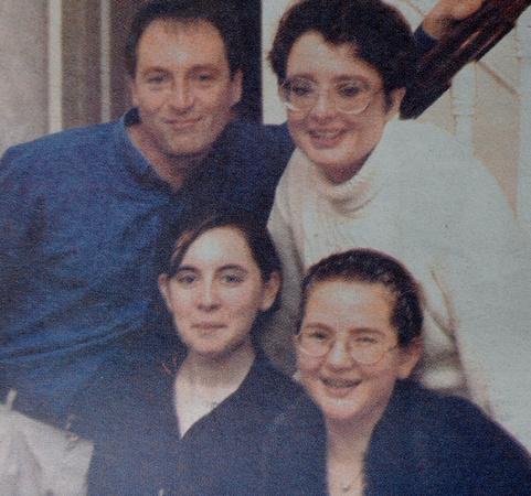 At the Me & My Girl fundraiser are Denis Sherlock, Clodagh Egan, Joanne Keeling & Vicky Gallagher 1999 Bray People