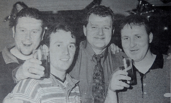Ringing in 1999 at The La Touche Hotel, with Derek Hayden, Ian McGowan, Tommy Beck & Stephen Kealy 1999 Bray People