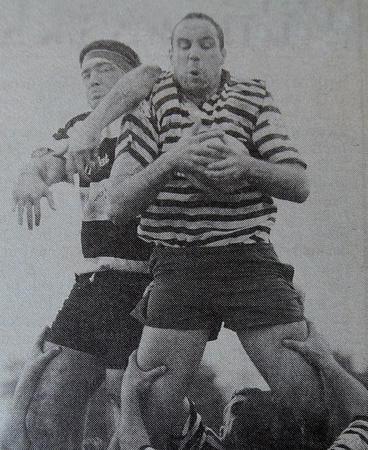 Greystones Shane Pender grabs that line-out ball 1998 Bray People
