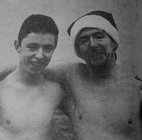 Adam & Ted Williams at the Christmas Day Swim 1998 Bray People