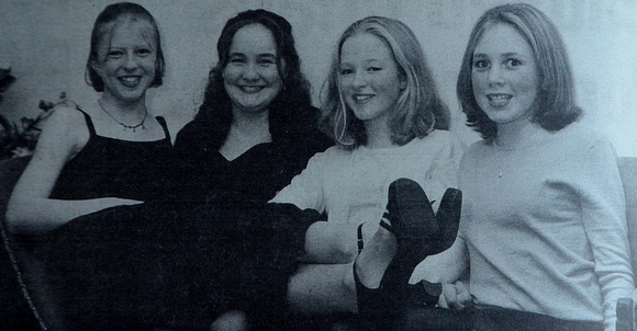 Greystones Sailing Club girls Niamh McGeown, Sinead Martin, Hanna Masterson & Ciara Hamilton 1998 Bray People