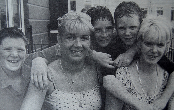 Louise Byrne with her sons Sean & Phelim and Bridget O'Connor with her son, Thomas 1999 Bray People
