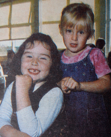 Vanessa Looby & Megan Darcy's first day at St Patrick's 1999 Bray People