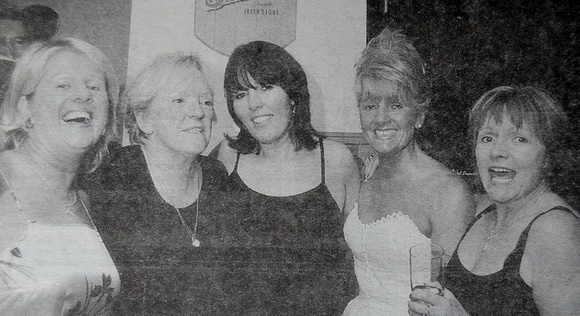At the Mack Brothers' 1970s night, Marie Vickers, Tresi Kinsella, Betty O'Brien, Liz Hipple & Christine Davis 1999 Bray People