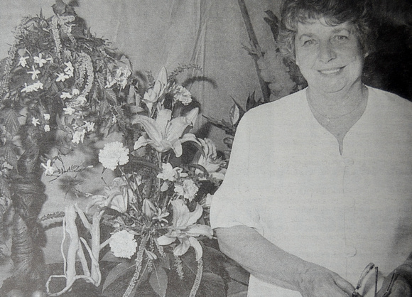 Newcastle's Margaret McVitty wins Best Exhibit at the Delgany Flower Show 1999 Bray People