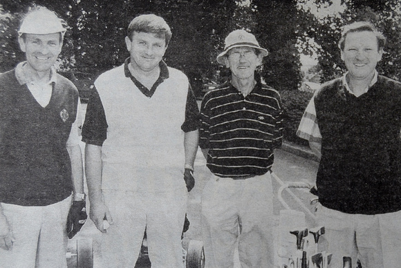 Open fourball oddballs Dr Cyril McNulty, Dr Ray Hawkins, Frank Malone & Michael McNulty 1999 Bray People