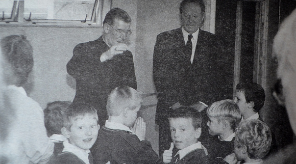 Bishop Drennan blesses St Laurence's new extension 1999 Bray People
