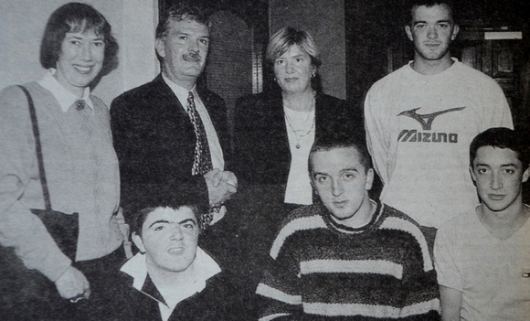 Kilmac's Crumlin fundraiser with Veronica Smith, Mark King, Nellie King, Frank O'Rourke, Christopher King, Paddy Byrne & Tommy Holden 1999 Bray People