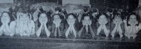 Barbara Donnelly's dancing girls Maia Smith, Niamh Allen, Sarah Carroll, Hannah Bridgeman & Keara Freeley 1999 Bray People