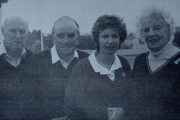 Greystones Golf Club's Sean Woodcock, Eddie Clarke, Laura Langrell & Patricia Boate 1999 Bray People