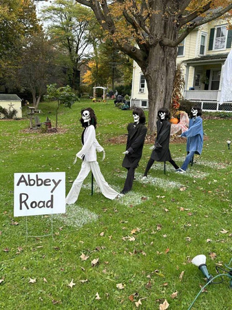 beatles abbey road halloween skeletons