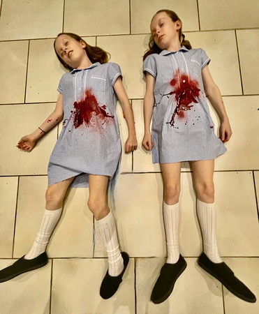 Halloween 2023 costumes Matilda & Amelia McFarlane 1NOV23 2
