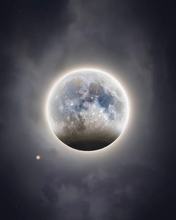 moon beautiful space light full