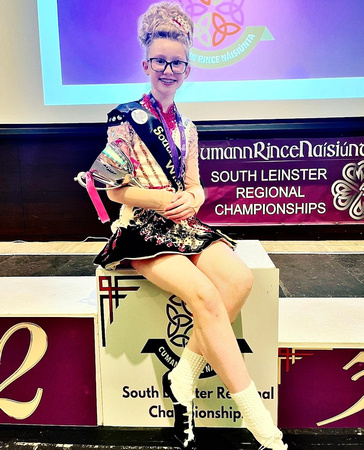 Scoil Rince Fainne Leinster Championship NOV23 Ava Sands Kilmac U13 Ghrad Award plus South Leinster U13 Champ 100 from judge