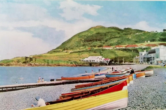 Bray Head & Beach Vintage Postcard