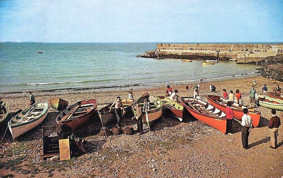 Greystones Harbour postcard 1964