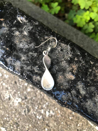 Found Silver Earring by post office depot - on garden railing 1NOV21 Siobhan Hanley Facebook