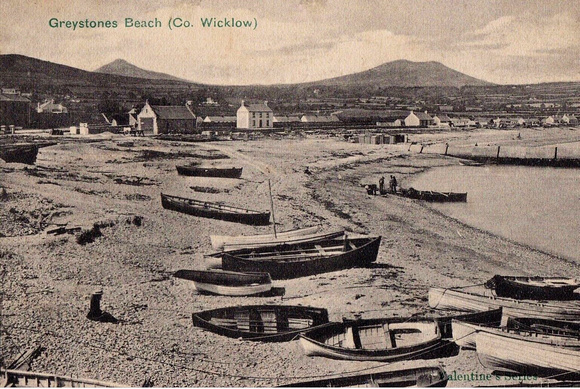 Vintage Valentine Postcard Greystones Harbour