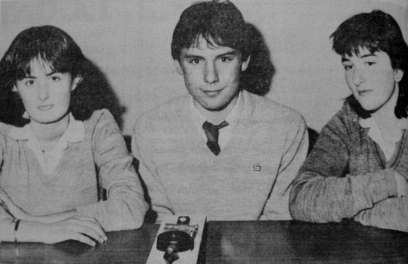 St David's School Quiz team Colette Talbot, Fergal Somers & Grainne Gahan Feb 1985 Bray People #1 (800x519)