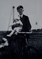 Larry Cummins with his grandson, Michael Ledwith Newcastle