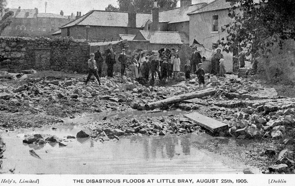 Bray Floods 25th August 1905 Hely's postcard. Source ebay 16APR20