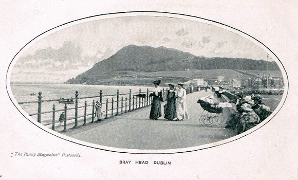 Bray Promenade Penny Magazine Postcard 1908. Source ebay 16APR20