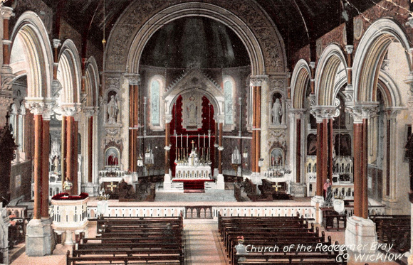 Church Of The Holy Redeemer, Bray Lawrence 1907 postcard. Source ebay