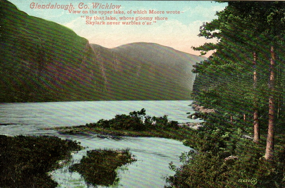 Glendalough Photo Postcard 1910. Source ebay 16APR20 Moore Quote
