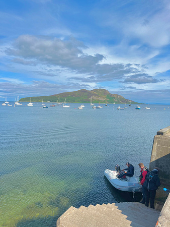 The Belle Vue Gary Paine 6AUG24 Photo No15 - view from Lamlash pier looking towards Holy Isle - 16 July 2024