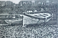 Photo No.5 - Lifeboat & jolly boat from M.V. Bolivar at Greystones harbour with Wavecrest in background