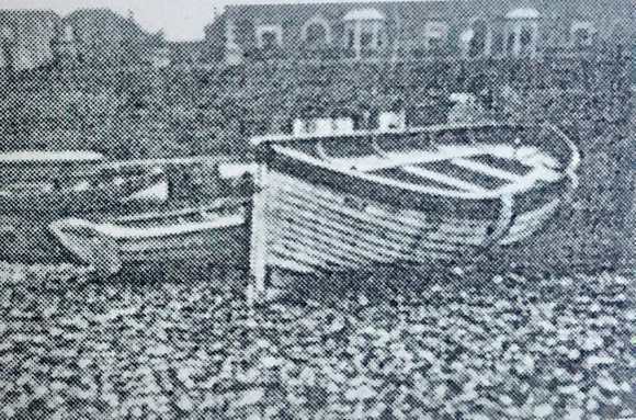 Photo No.5 - Lifeboat & jolly boat from M.V. Bolivar at Greystones harbour with Wavecrest in background