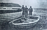 Photo No.4 - Lifeboat & jolly boat from M.V. Bolivar at Greystones harbour with Bray head