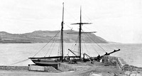 The Belle Vue Gary Paine 6AUG24 Photo No11 - 1880s photo of top sail schooner at end of 1847 pier