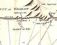 The Belle Vue Gary Paine 6AUG24 Photo No4 - Old map of coast showing Swans Rock marked